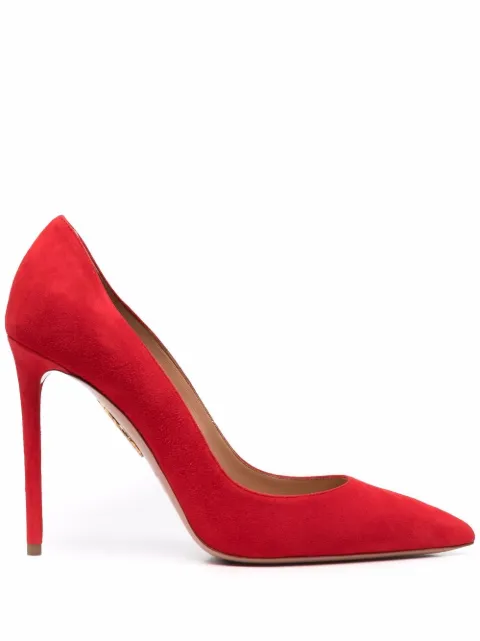 Aquazzura purist pump 105mm Red PURHIGP1SUEF00LIPSTICK
