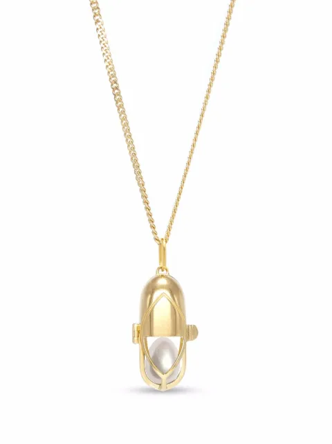 Capsule Eleven freshwater pearl capsule pendant necklace Gold CAPSULEPEARLPENDANTGOLD