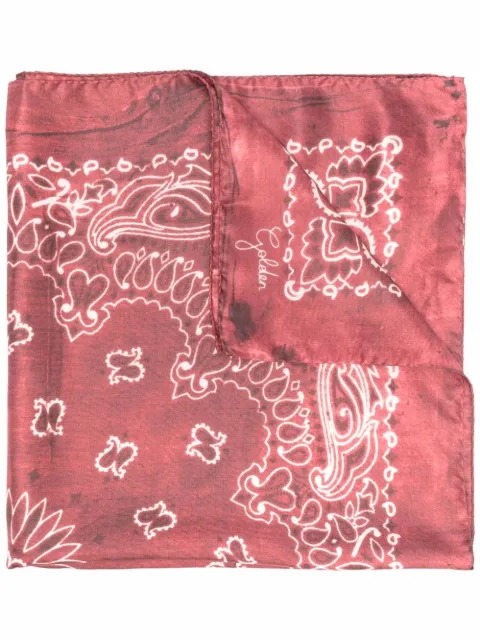 Golden Goose paisley-print silk scarf Red GUP01053P000667