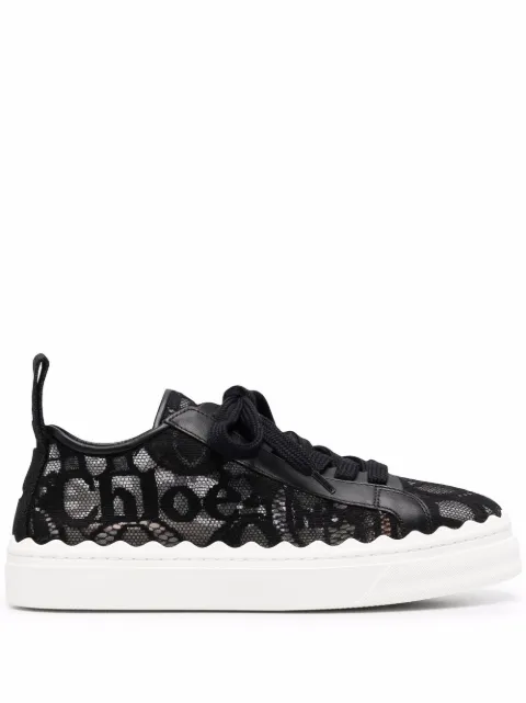 Chloé Lauren lace low-top sneakers Black CHC19U108D2