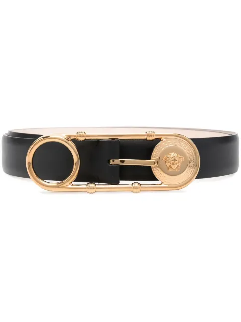 Versace Medusa safety-pin belt Black 1005786DV3T