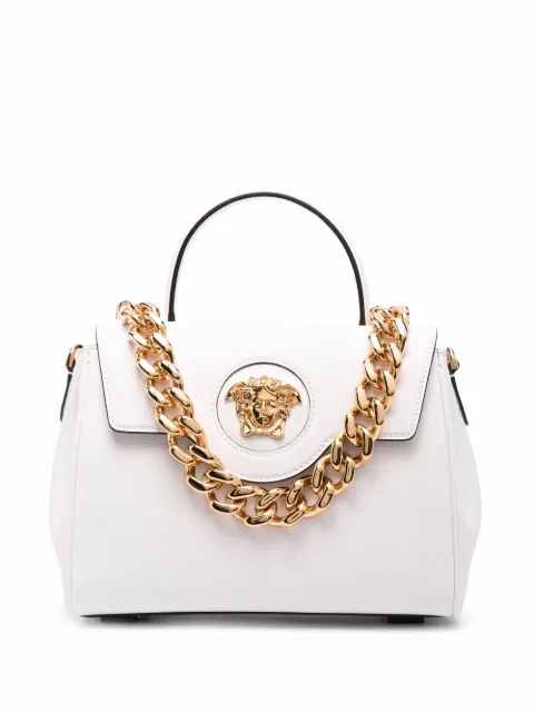 Versace La Medusa leather top-handle White DBFI039DVIT2T