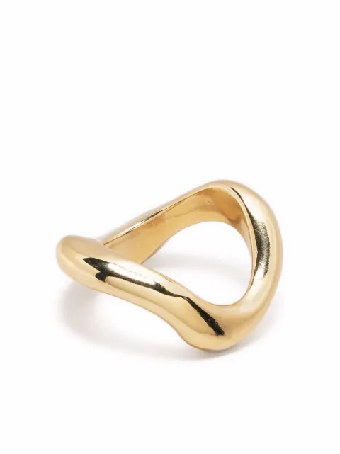 BEATRIZ PALACIOS large gold-plated Wave ring Gold A01SUS