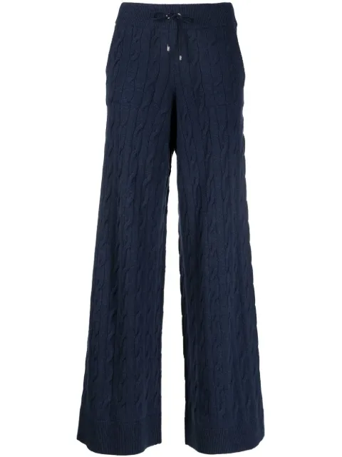 Ralph Lauren Collection recycled cashmere wide-leg trousers Blue 290845520