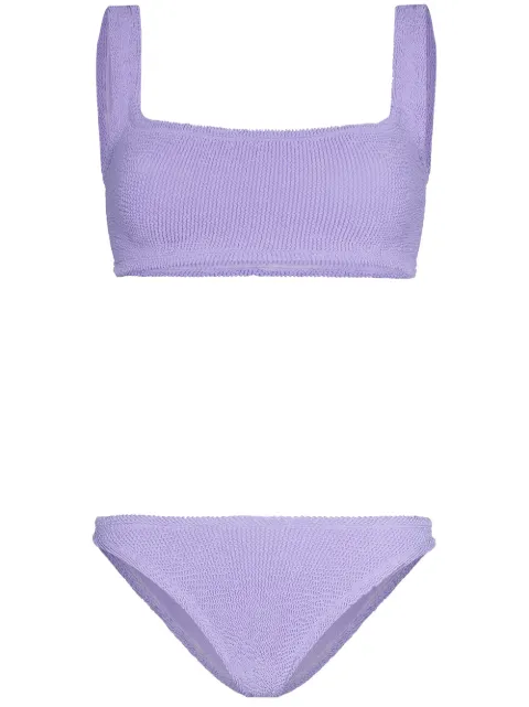 Hunza G Xandra crinkle-effect bikini Purple XANDRACRINKLE