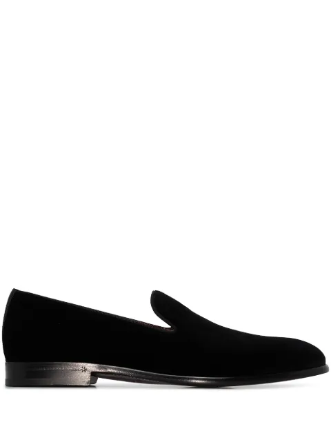 Dolce & Gabbana Leonardo velvet slippers Black A50396A6808