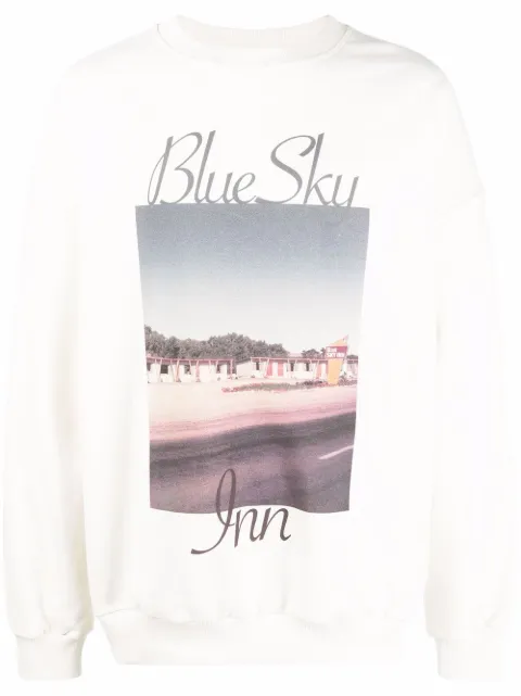 BLUE SKY INN retro print logo sweatshirt Neutrals BS2102CN005