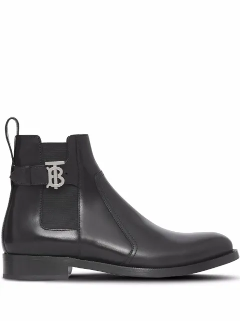 Burberry Luke monogram-motif Chelsea boots Black 8051327
