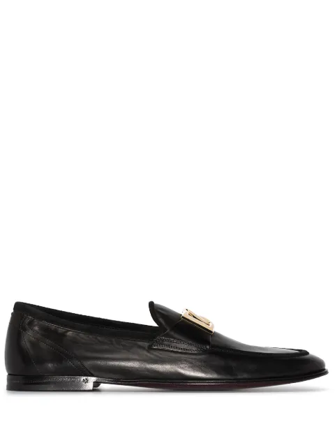 Dolce & Gabbana calfskin slippers Black A50462AQ993
