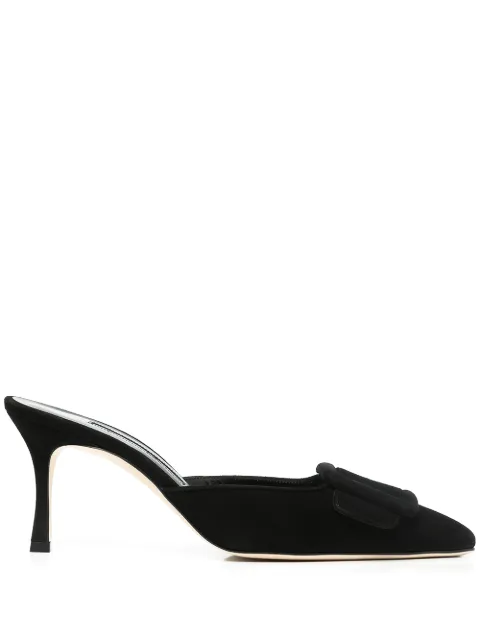 Manolo Blahnik Maysale buckled mules Black 9XX02470010