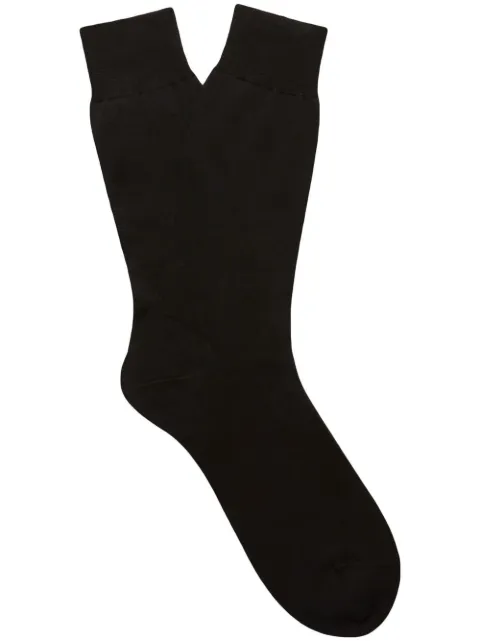 Zegna logo-embroidered socks Black N4V40002