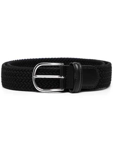 Anderson's interwoven leather belt Black B0667NE37