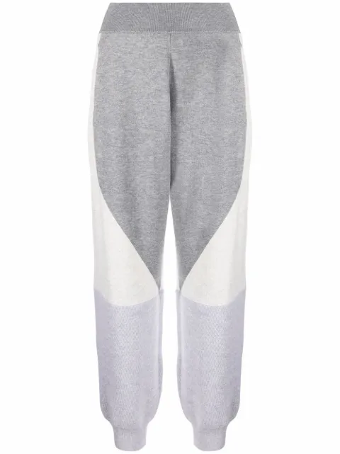 Stella McCartney panelled wool track pants Grey 604225S2301