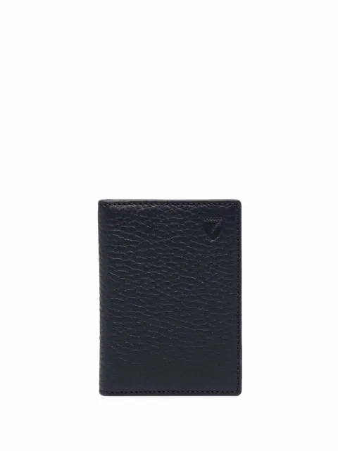 Aspinal Of London pebbled-effect double fold wallet Blue 039227710550000