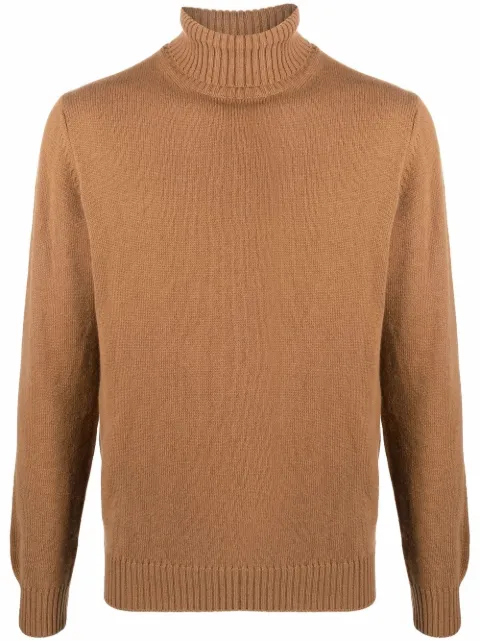 Dell'oglio roll-neck knitted jumper Brown DV3MLWC7R