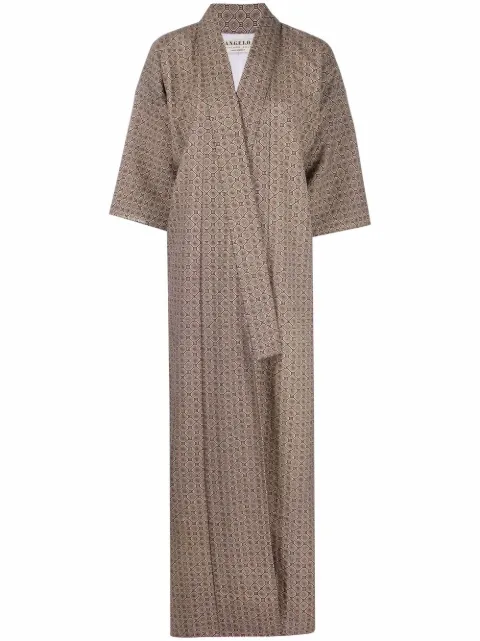 A.N.G.E.L.O. Vintage Cult 1970s geometric print kimono Neutrals ANGE280VCQ