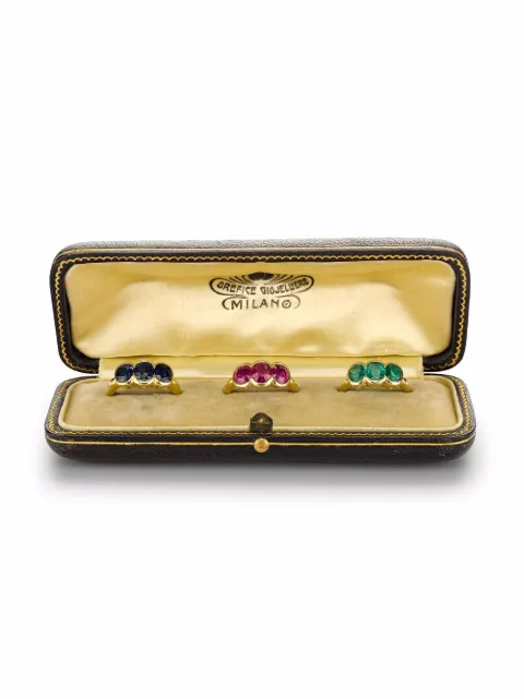 Pragnell Vintage pre-owned 18kt yellow gold Art Nouveau gemstone ring set Gold 0271200