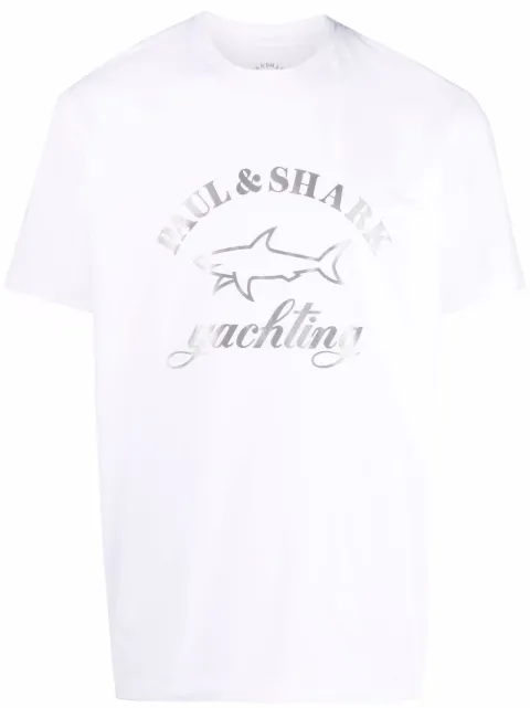 Paul & Shark logo-print cotton T-shirt White 11311628