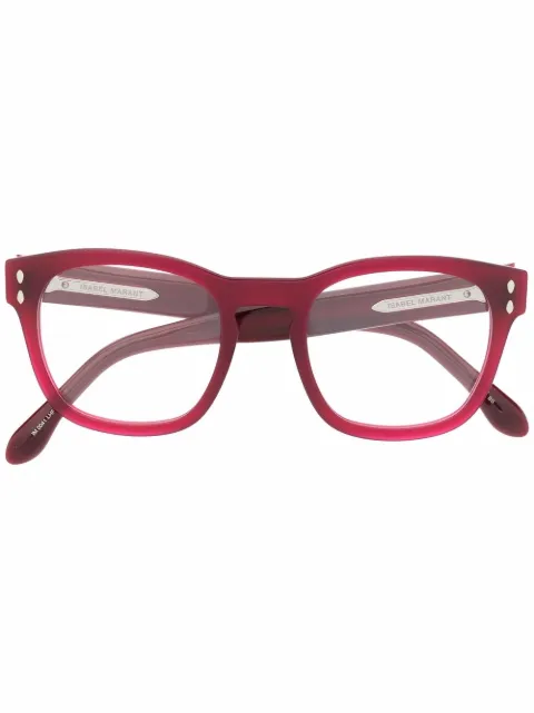 Isabel Marant Eyewear square frame glasses Red IM0041