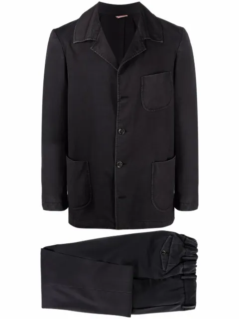 Dell'oglio single-breasted wool suit Black ZAGARABARFL2670