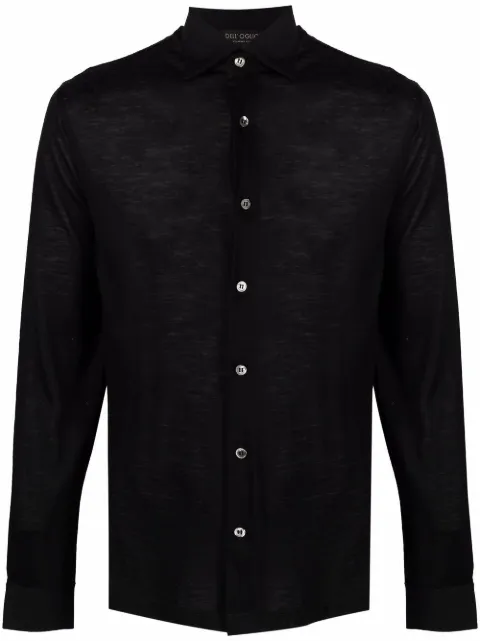 Dell'oglio fine-knit long-sleeve shirt Black CAMLSPJWOOL