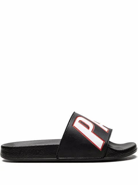 Palace logo-patch rubber slides Black P20ACC039