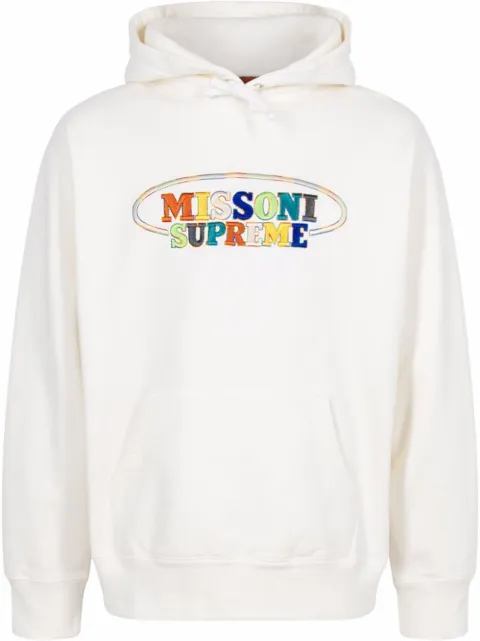 Supreme x Missoni logo-embroidered hoodie "FW21" White SU11144