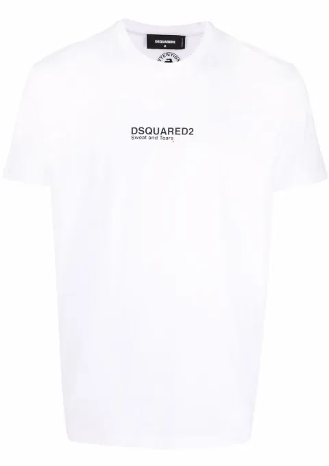 DSQUARED2 logo-print cotton T-shirt White S74GD0946S23009
