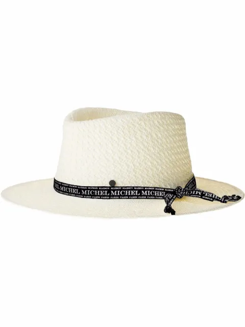 Maison Michel André straw Fedora hat White 1003118002