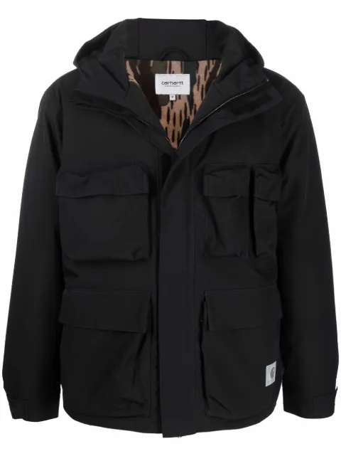 Carhartt WIP multi-pocket hooded jacket Black I02945203