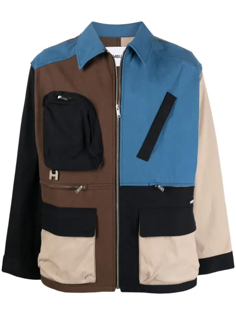 AMBUSH panelled worker jacket Brown BMEA027S22FAB0016000