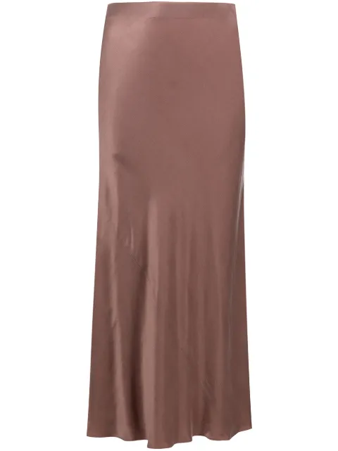 VOZ bias-cut satin midi skirt Purple VB18Mauve