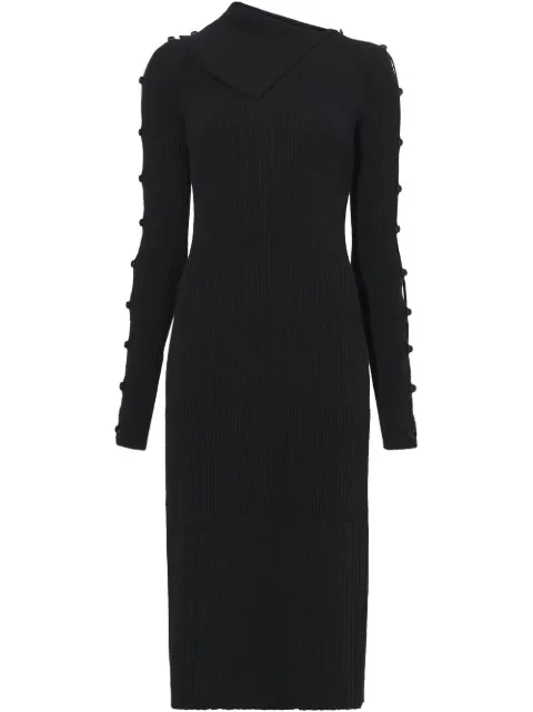 Proenza Schouler micro-ribbed midi dress Black R2237843KC115