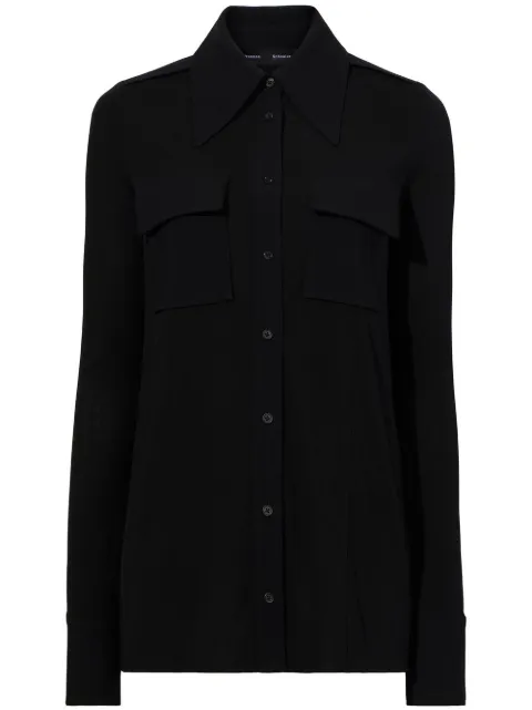 Proenza Schouler pointed-collar button-up shirt Black R2234005JY083