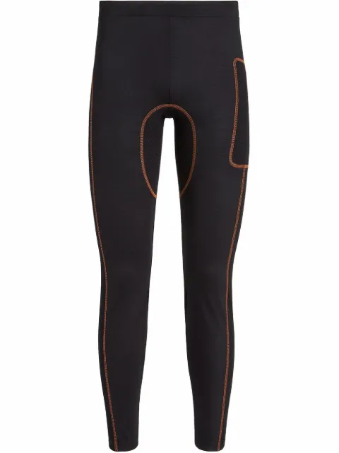 Zegna knitted long-length leggings Black N6LM4140