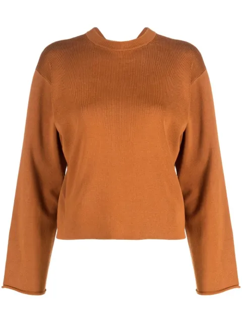 Proenza Schouler White Label rear knot-detail jumper Brown WL2237802KS063