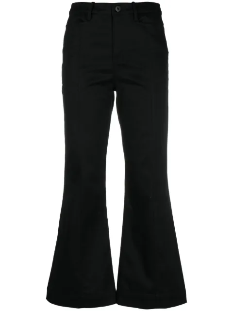Proenza Schouler White Label cropped flared trousers Black WL2236125AC115