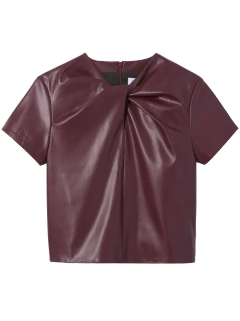Proenza Schouler White Label twist-detail short-sleeved top Purple WL2234305LR207