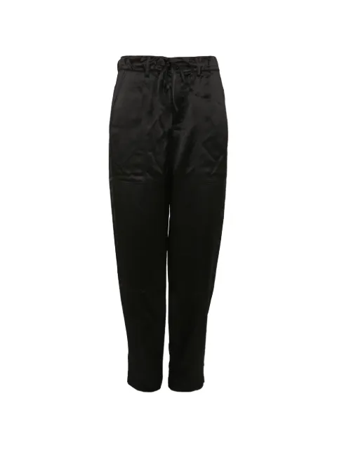 Proenza Schouler White Label drawstring straight-leg trousers Black WL2236139BY208