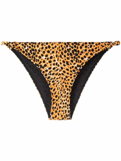 GANNI animal-print bikini bottoms Orange A3779