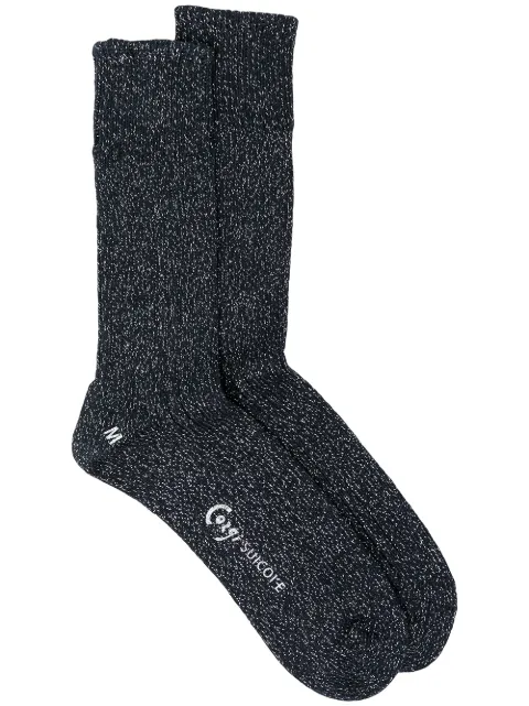 Suicoke logo-print ankle socks Blue OGSOXCG02