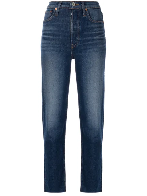 RE/DONE Stove Pipe high-rise jeans Blue 1623WSTV27B