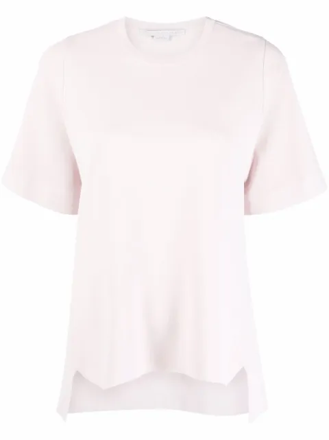 Stella McCartney high-low hem T-shirt Neutrals 604342S2076