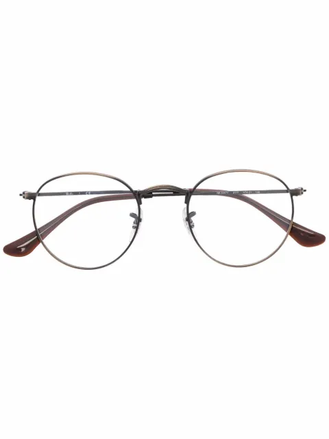 Ray-Ban round-frame glasses Brown RB3447V