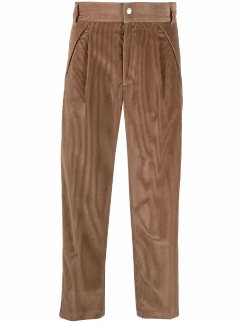 Palm Angels x Moncler straight-leg corduroy trousers Brown PMCA124T22FAB0016200