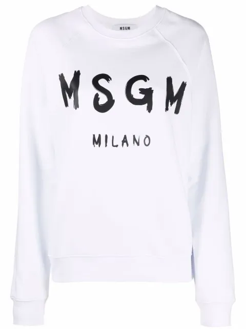 MSGM logo-print sweatshirt White 2000MDM513200000