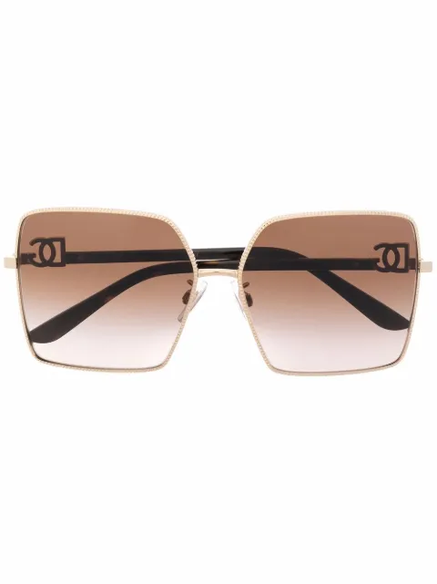 Dolce & Gabbana Eyewear Gros grain square-frame sunglasses Brown DG22790213