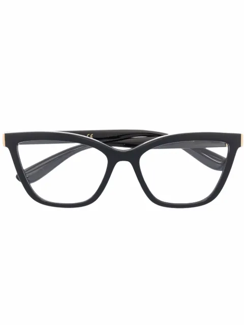 Dolce & Gabbana Eyewear logo cat-eye glasses Black DG5076