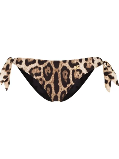Dolce & Gabbana leopard-print bikini bottoms Neutrals O2A06JFSGDM