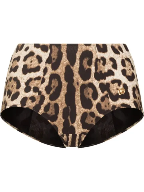 Dolce & Gabbana leopard-print bikini bottoms Brown O2A16JFSGDM